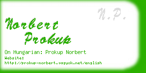 norbert prokup business card